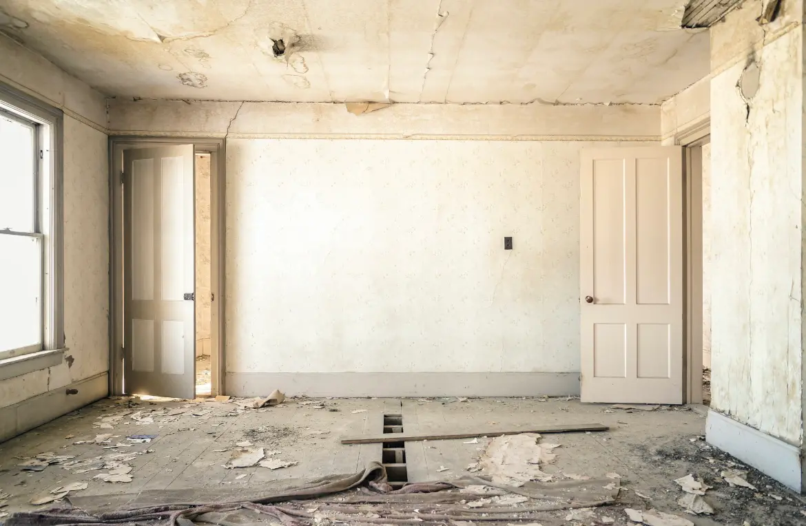 Waste disposal crew managing a cleanout project in Martha Lake